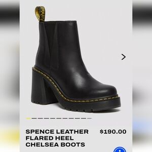 Dr. Martens Spence Leather Flared Heel Chelsea Boots